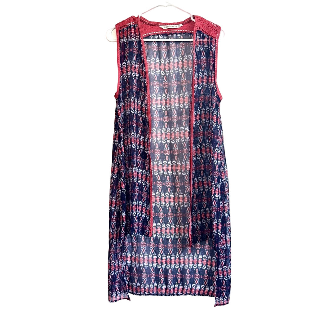 HIPPIE LAUNDRY Kimono with Crochet Detail